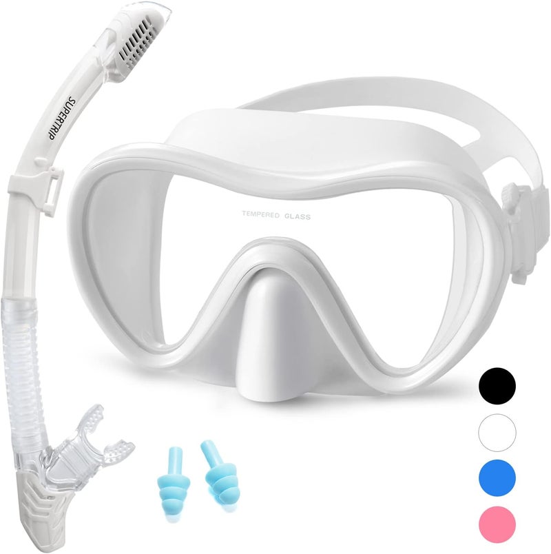 Supertrip 2024 Snorkeling Gear for Adults, Anti-Fog Snorkel Set, Tempered Glass Snorkel Mask Adult, Anti-Leak Snorkel Snorkeling Gear, Scuba Diving Mask and Snorkel for Women Men Youth - Image 1
